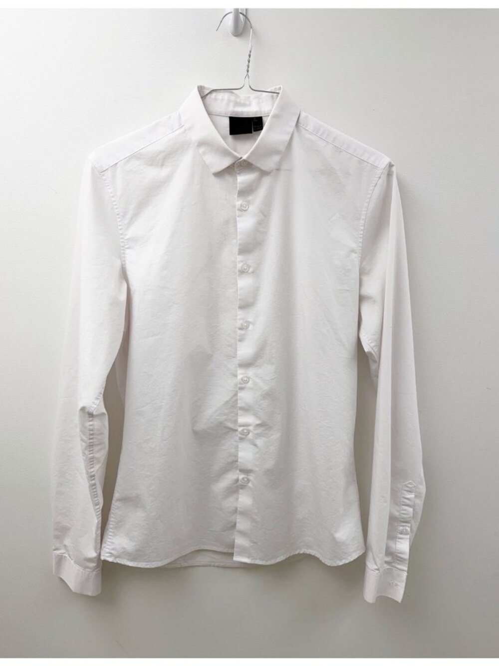 Asos Men's Dress Shirt Sz ML Medium Tall White Long Sleeve To Fit Chest Stretch
